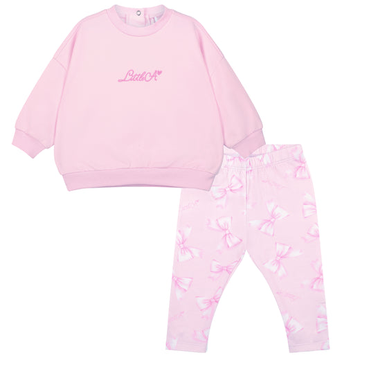 Little A Polly Bow Sweater Legging Set