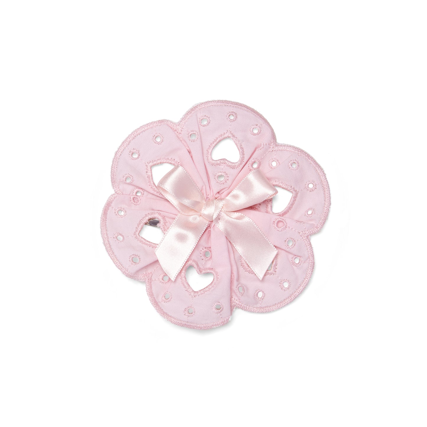 Little A Ollie Pink Anglaise Hair Clip