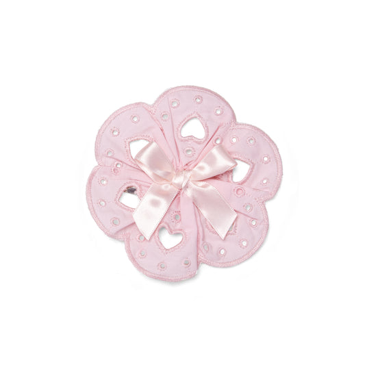 Little A Ollie Pink Anglaise Hair Clip