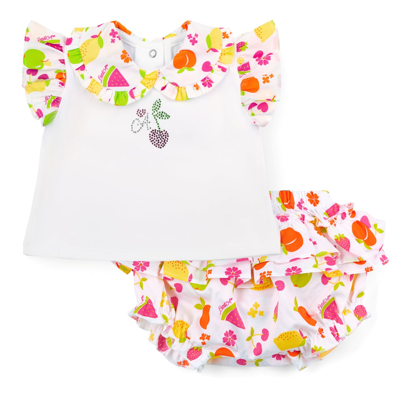 Little A Pippa Fruit Print Jam Pants Set