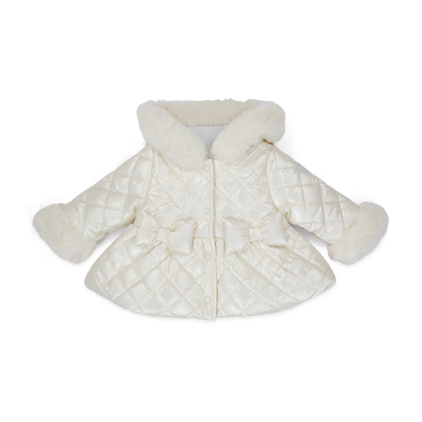 Little A Dolly White Quilted Coat