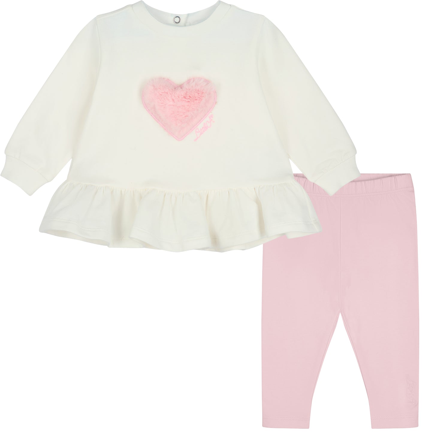 Little A Demi Pink Fur Heart Leg Set