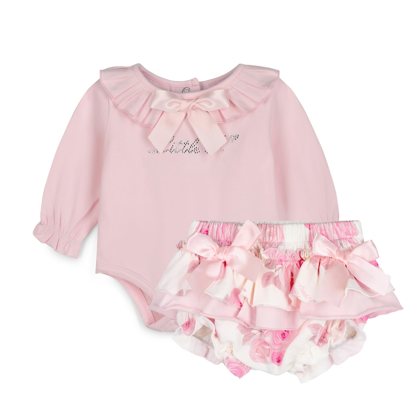 Little A Deena Pink Frill Jam Pant Set