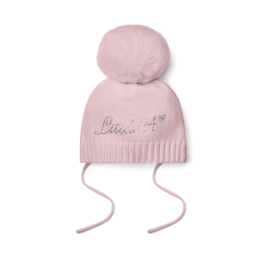 Little A Diamond Pink Pom Hat