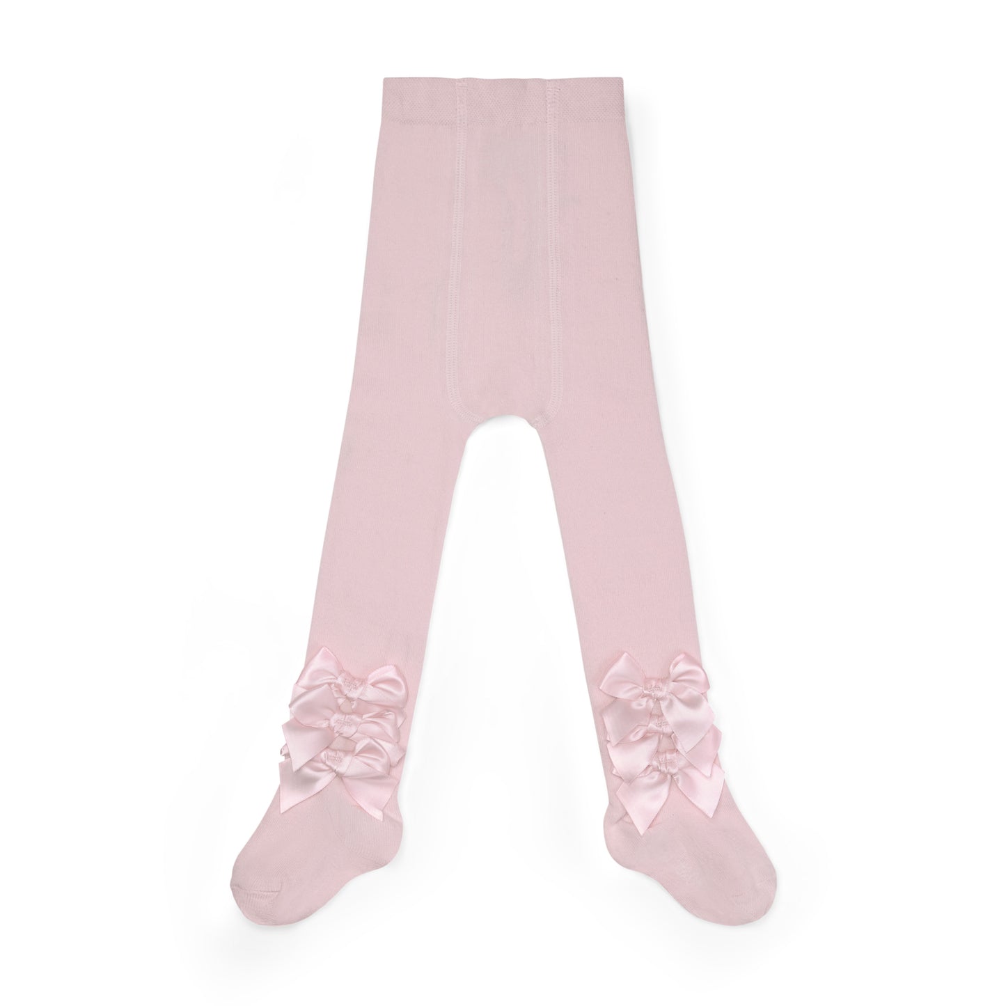 Little A Divine Pink Satin Bow Tights