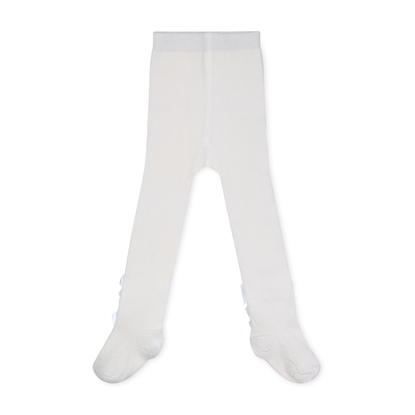Little A Divine White Satin Bow Tights
