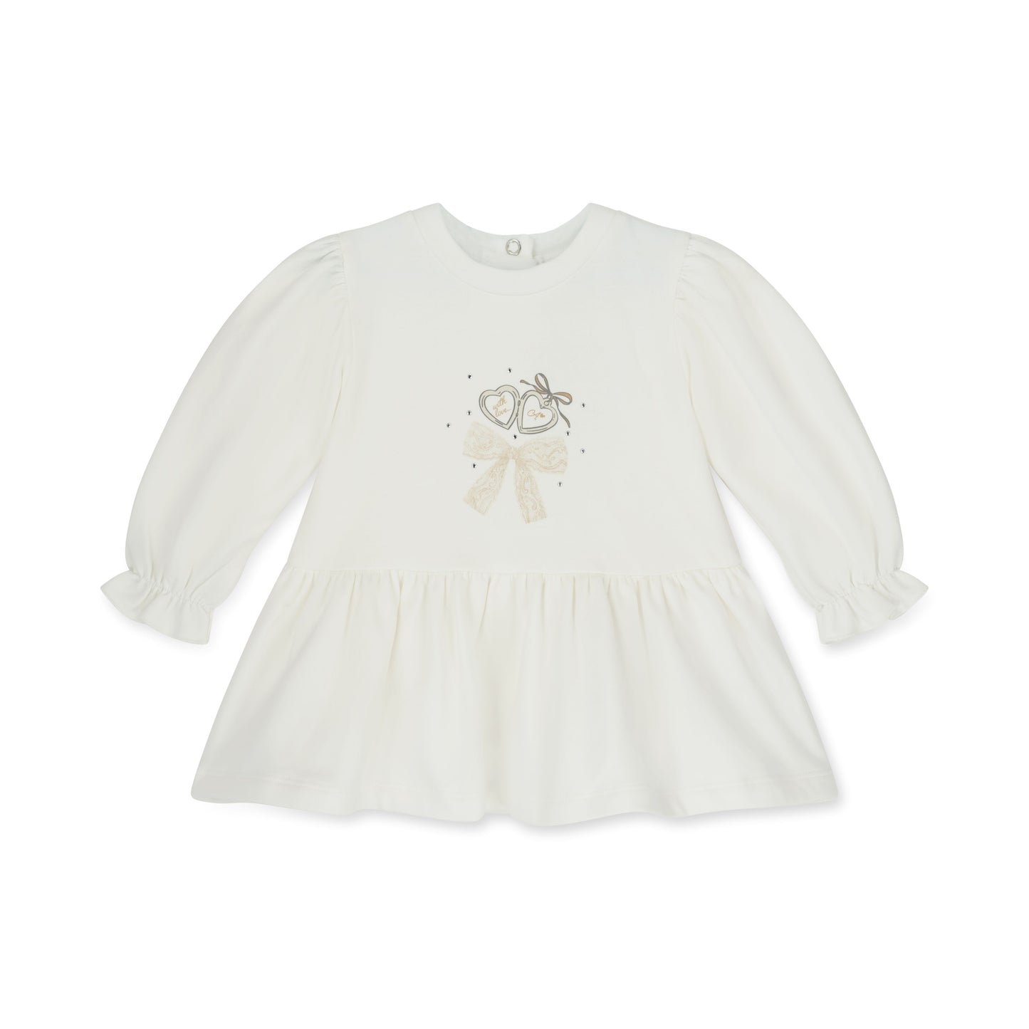 Little A Delilah Bow Print Sweat Dress