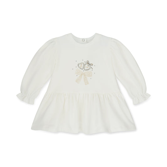 Little A Delilah Bow Print Sweat Dress