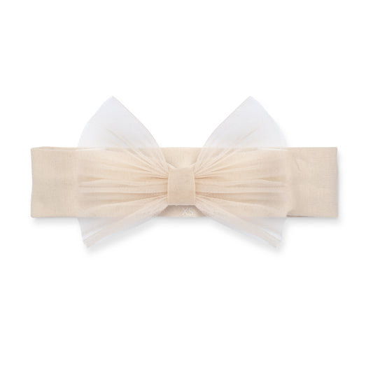 Little A Elena Beige Bow Headband