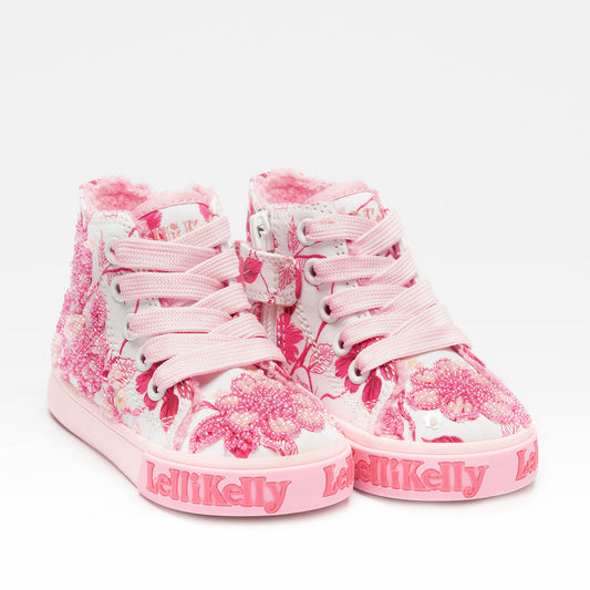 Lelli Kelly Brooke White Embellished Hi Tops