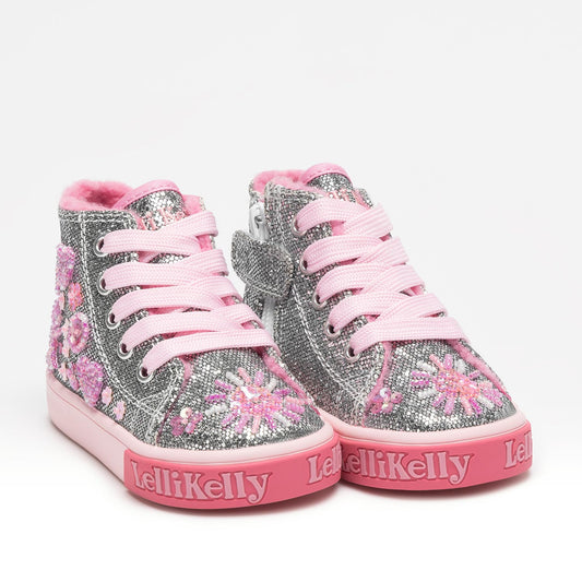 Lelli Kelly Dafne Silver Embellished Hi Tops