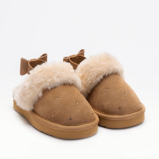 Lelli Kelly Sandra Chestnut Suede Diamante Slippers