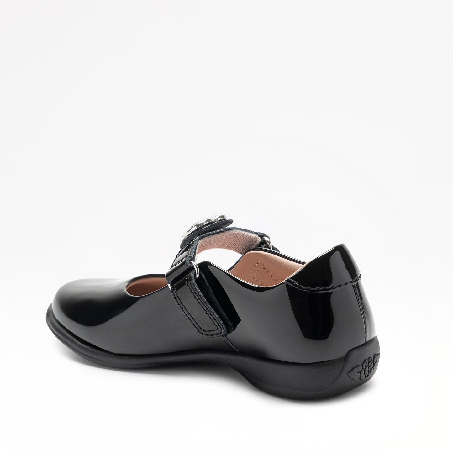 Lelli Kelly Sabrina Heart Black Patent School Shoes 8469