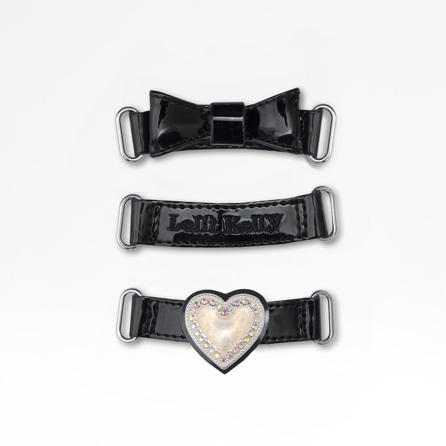 Lelli Kelly Sabrina Heart Black Patent School Shoes 8469