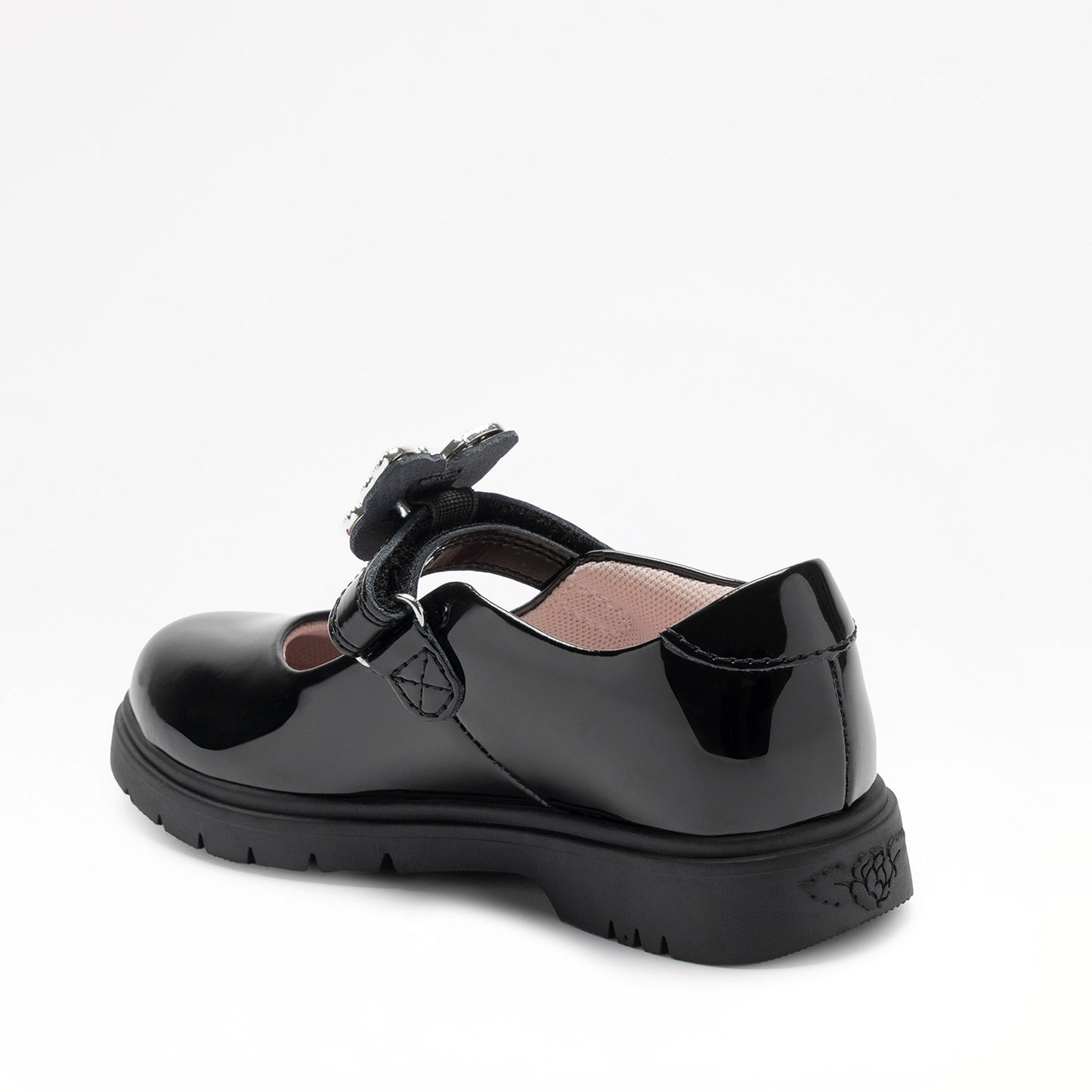 Lelli Kelly Selena Butterfly Black Patent School Shoes 8964
