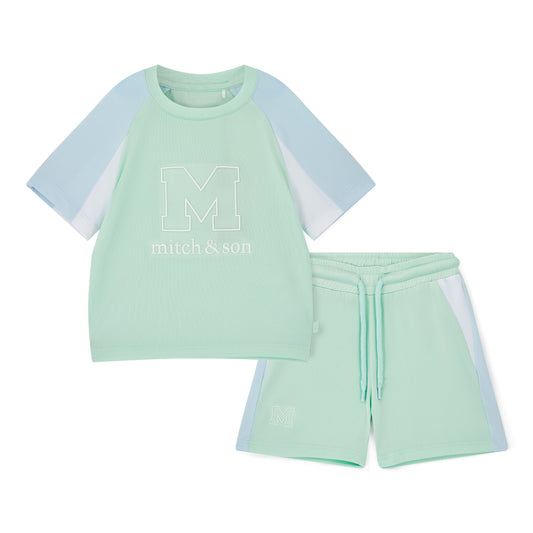 Mitch & Son Ollie Green Logo Short Set