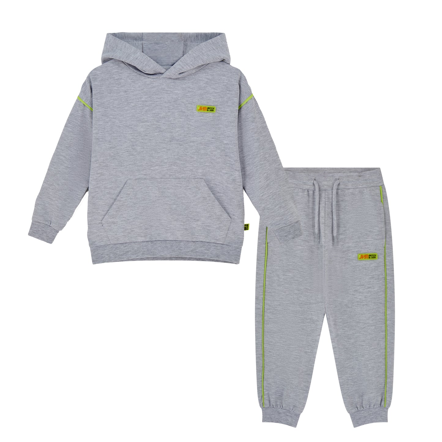 Mitch & Son JNR Reese Grey Hoody Tracksuit