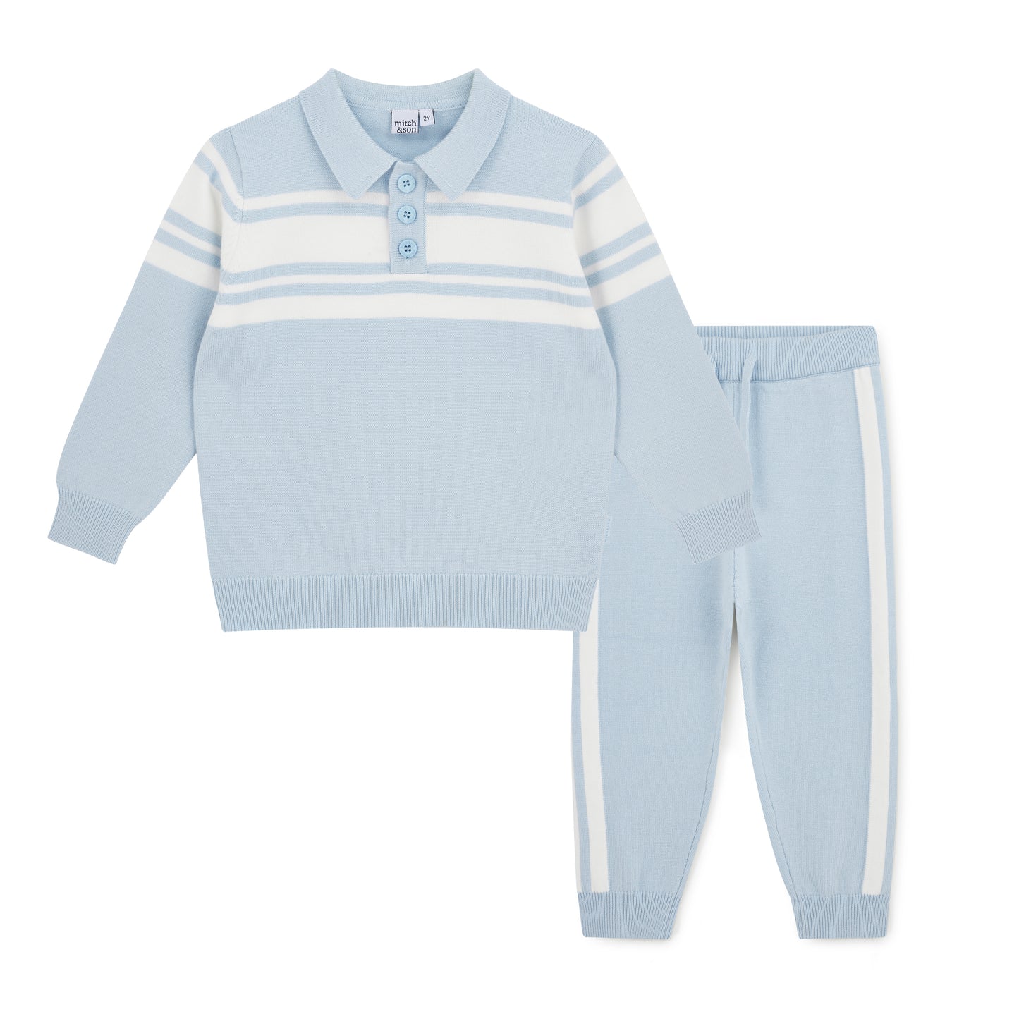 Mitch & Son Travis Blue Knit Tracksuit