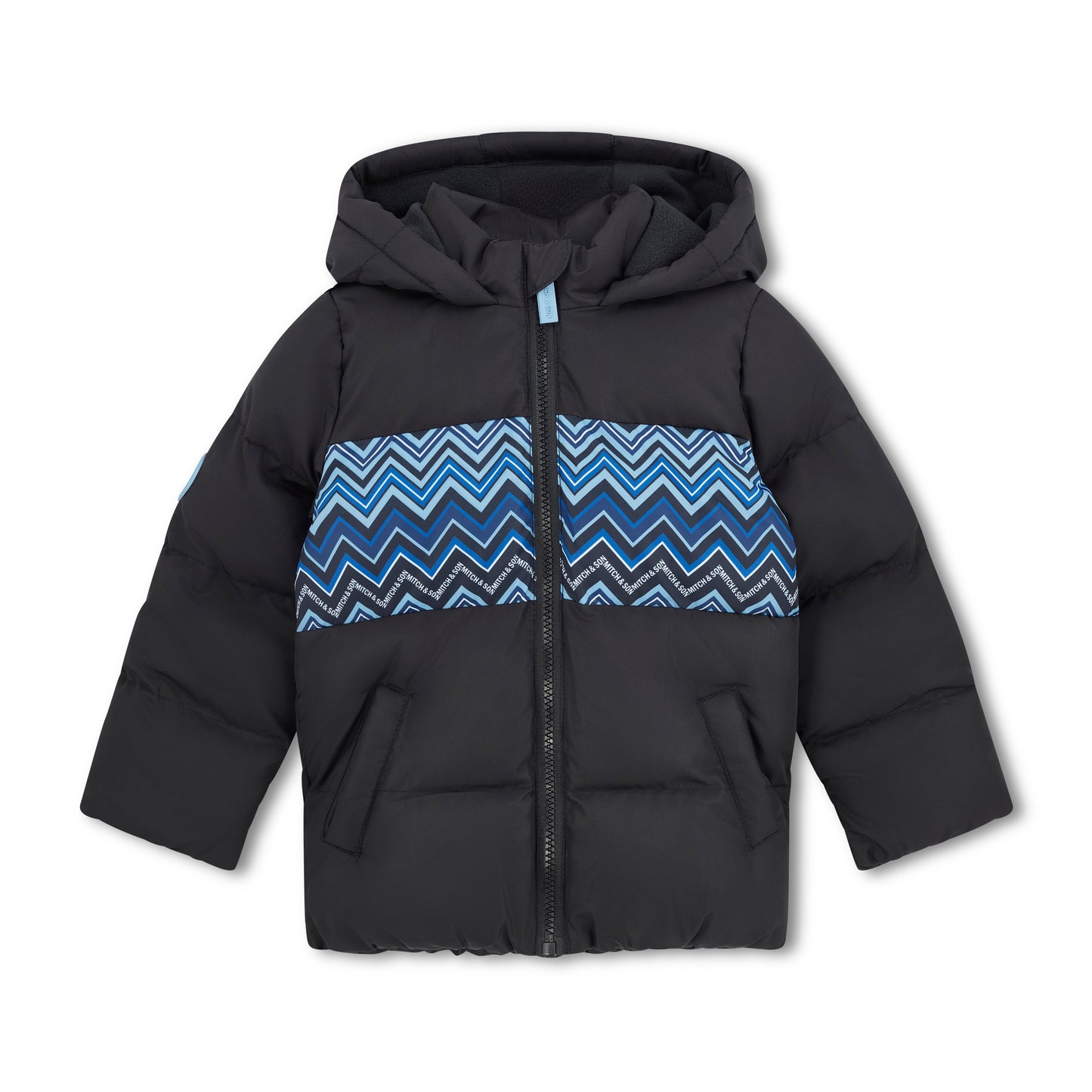 Mitch & Son Wyatt Black Zig Zag Coat