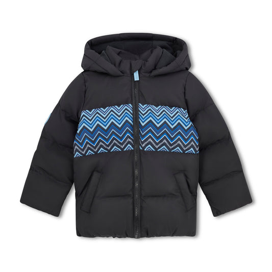 Mitch & Son Wyatt Black Zig Zag Coat