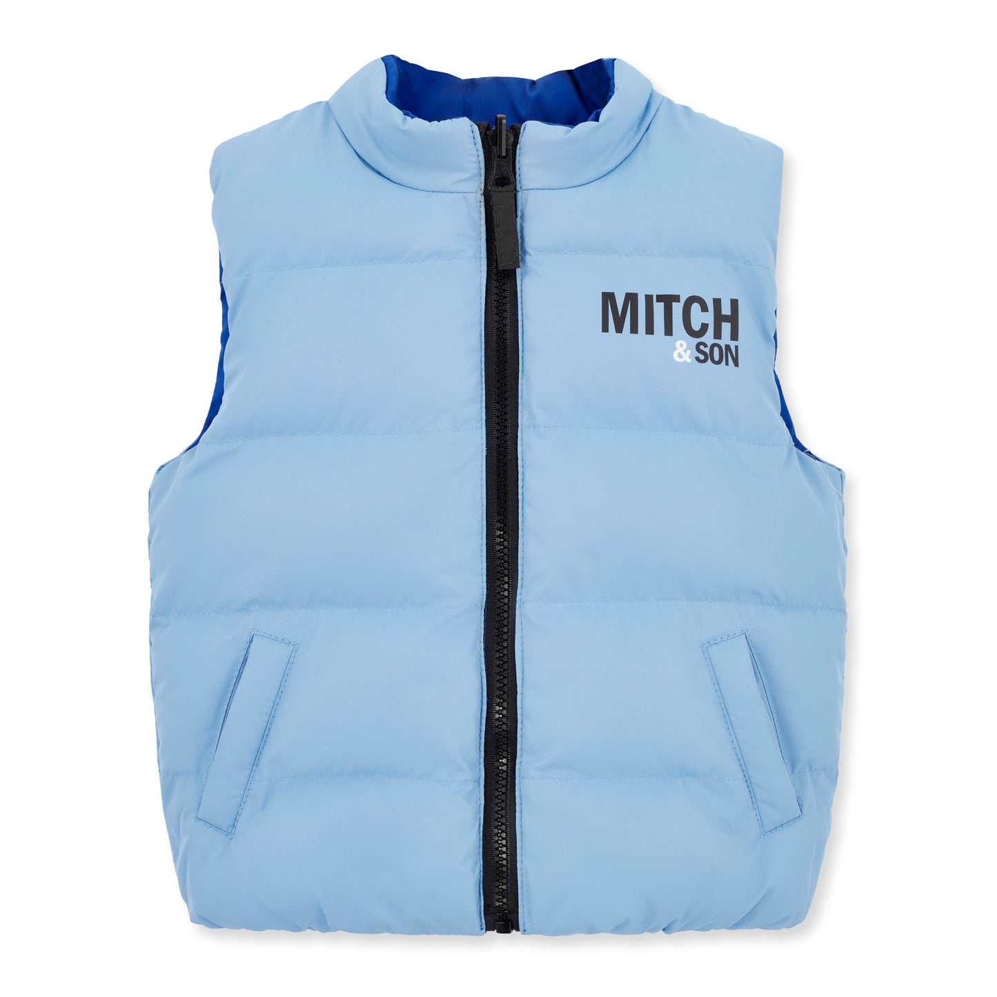 Mitch & Son Wesley Blue Reversible Gilet