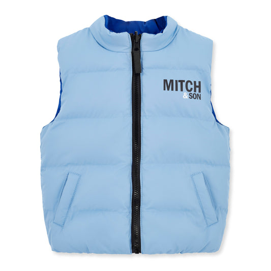 Mitch & Son Wesley Blue Reversible Gilet