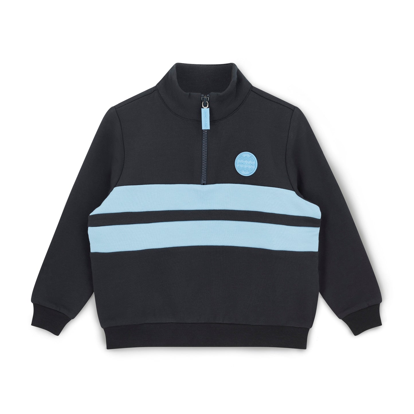 Mitch & Son Walker Black Zig Zag 1/4 Zip Tracksuit