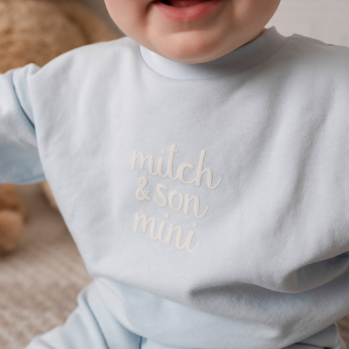 Mini Mitch Zander Blue Ribbed Tracksuit