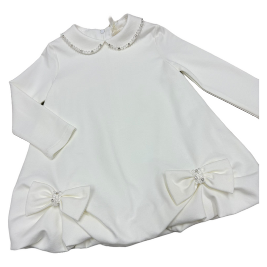 Bimbalo Ivory Bow Diamante Dress