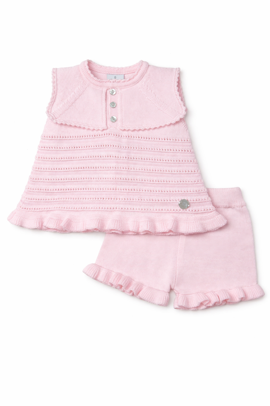 Granlei Pink Stripe Bib Short Set