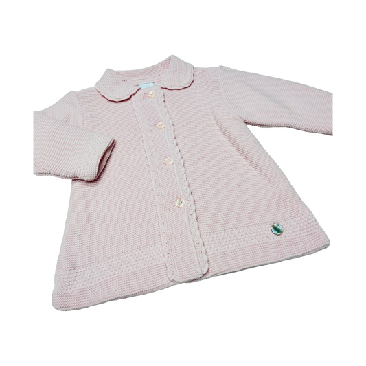 Granlei Pink Frill Collar Knitted Cardigan