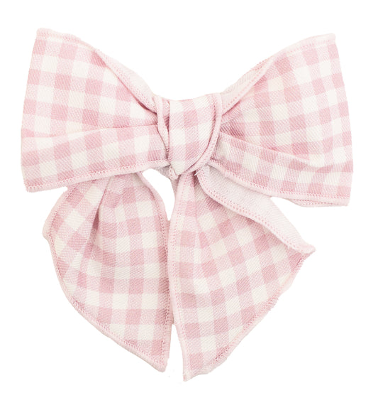 Calamaro Pink Check Hair Bow