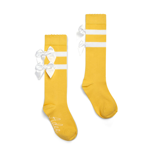 A Dee Dawn Yellow Knee Socks