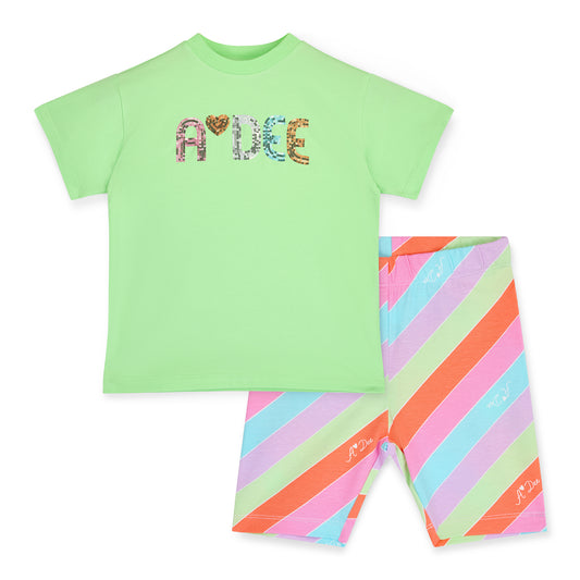A Dee Ellie Green Cycle Short Set