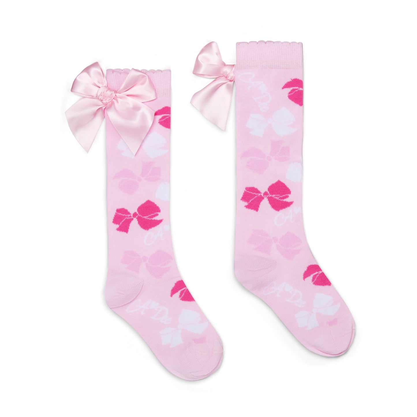 A Dee Ramona Bow Print Knee Socks