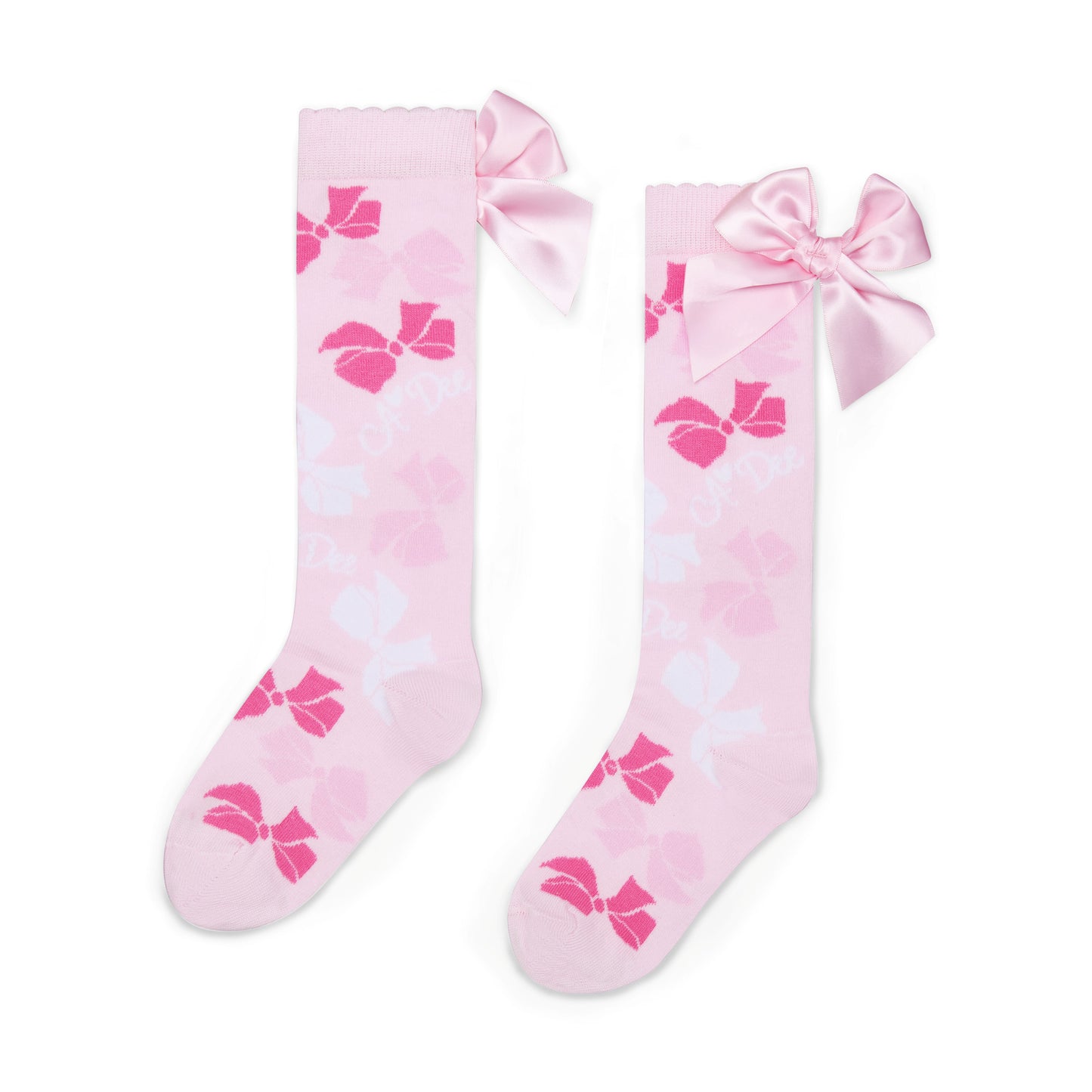 A Dee Ramona Bow Print Knee Socks