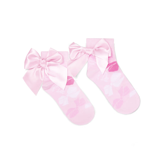 A Dee Rina Bow Print Ankle Socks