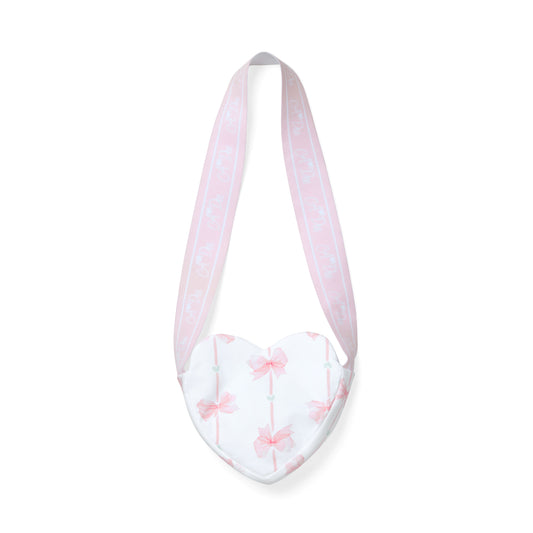 A Dee Rosia White Bow Print Handbag