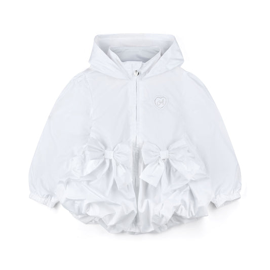 A Dee Stella White Puff Bow Jacket