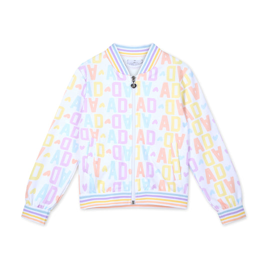 A Dee Sassy Initial Print Bomber Jacket