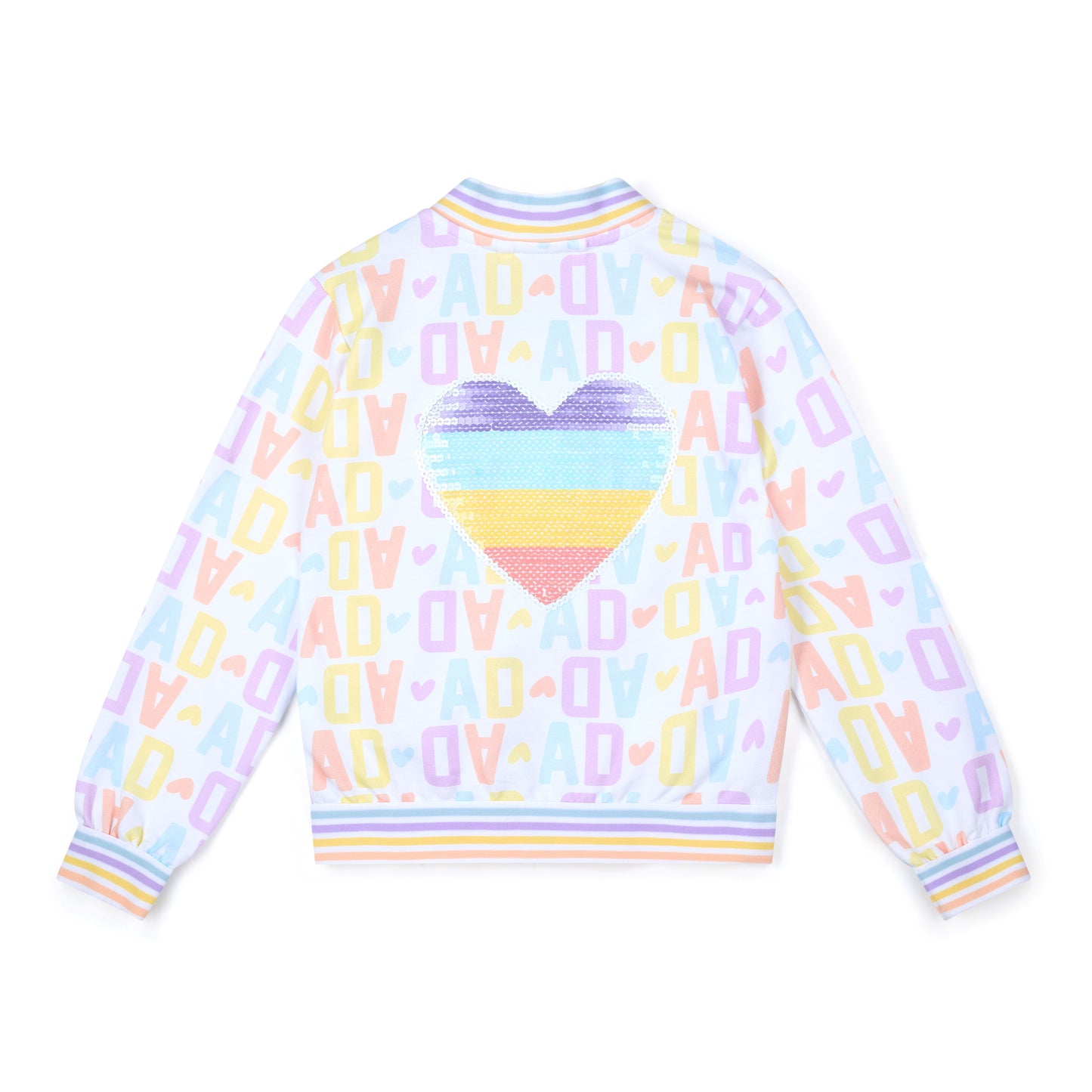 A Dee Sassy Initial Print Bomber Jacket