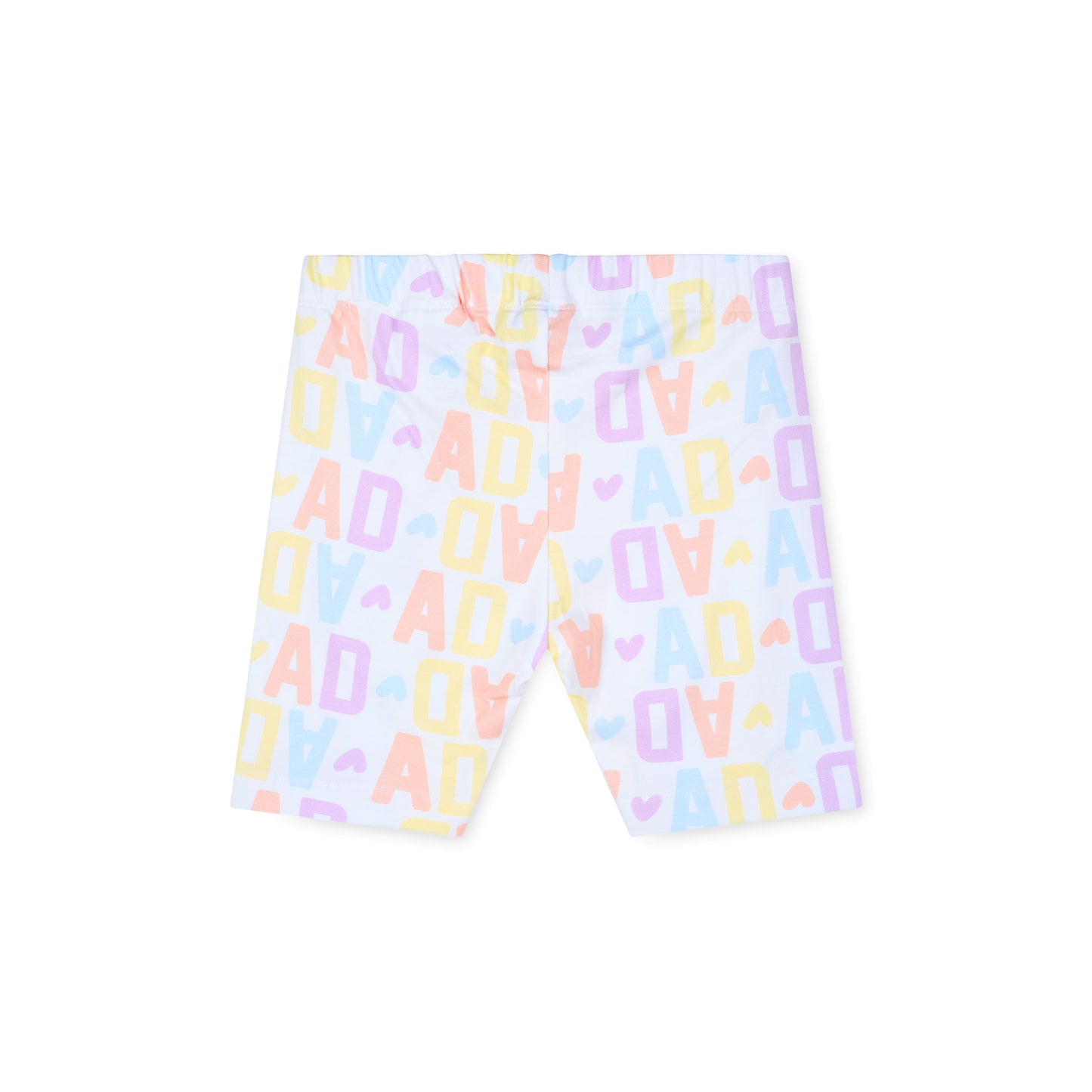 A Dee Saz Peach Initial Print Cycle Short Set