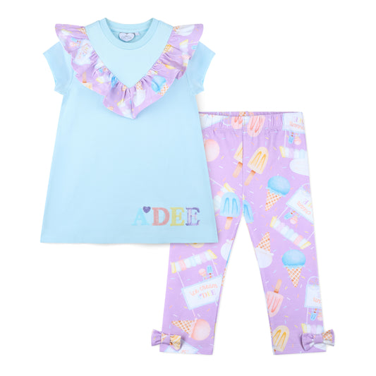 A Dee Scarlett Ice Cream Print Legging Set