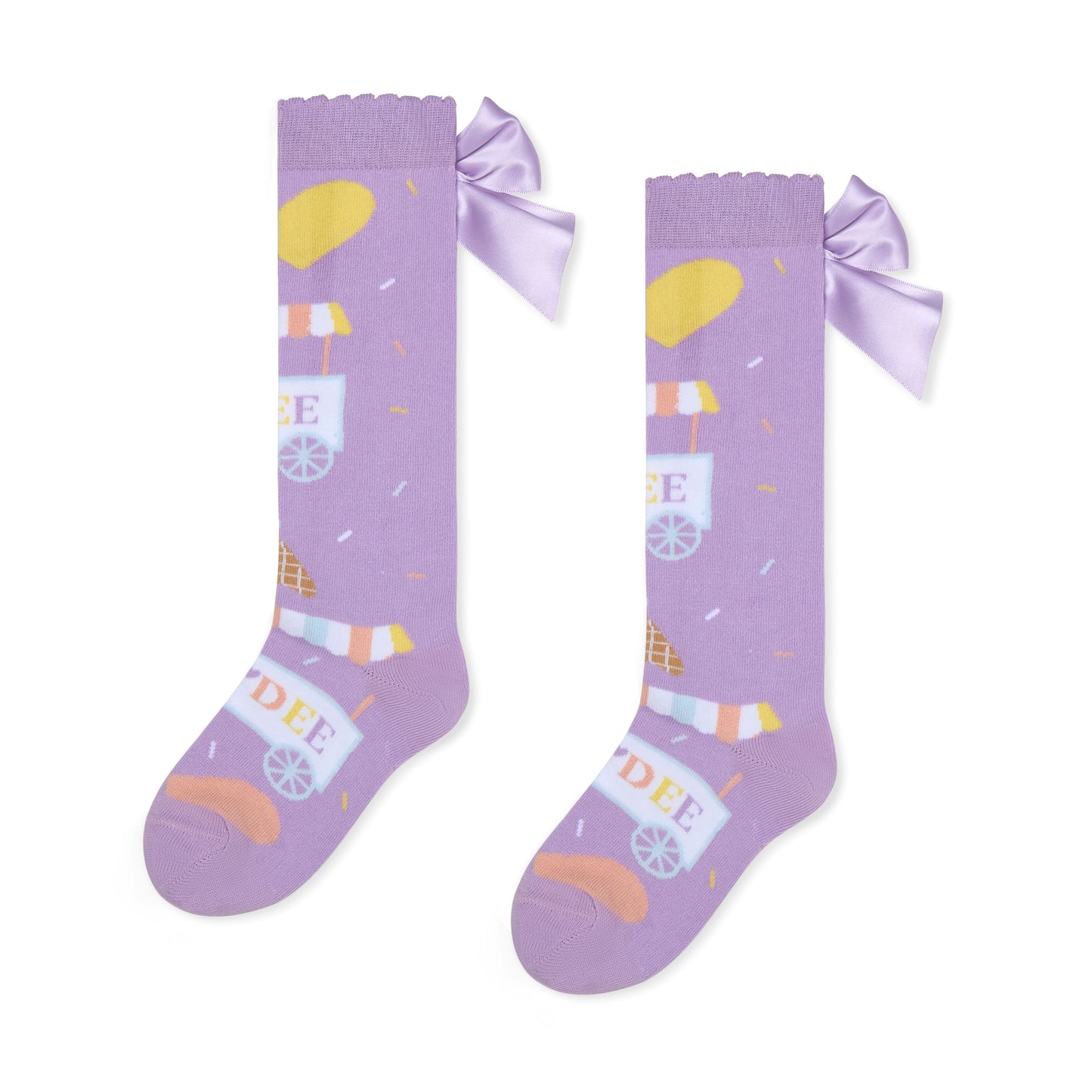 A Dee Sandra Lilac Ice Cream Knee Socks