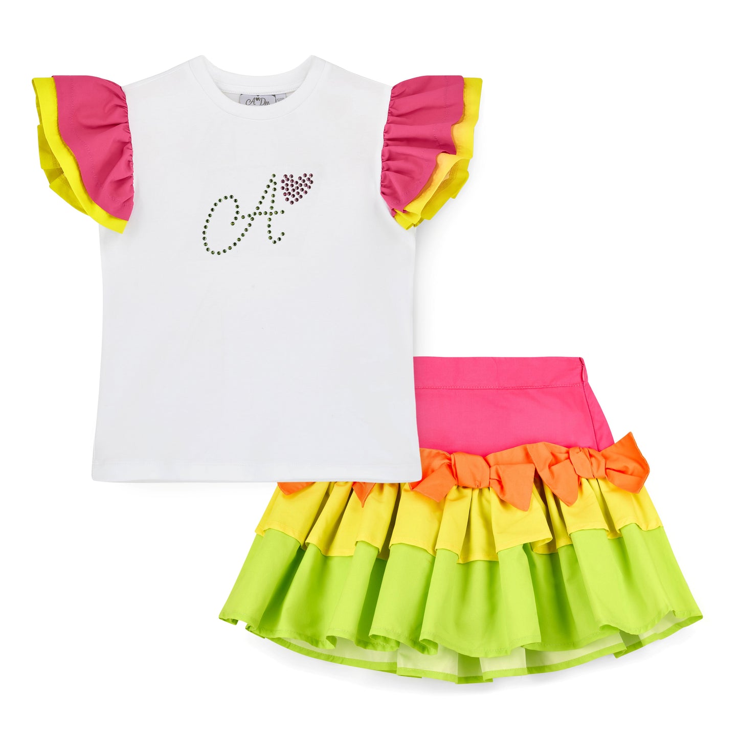 A Dee Taylor Colour Block Skirt Set