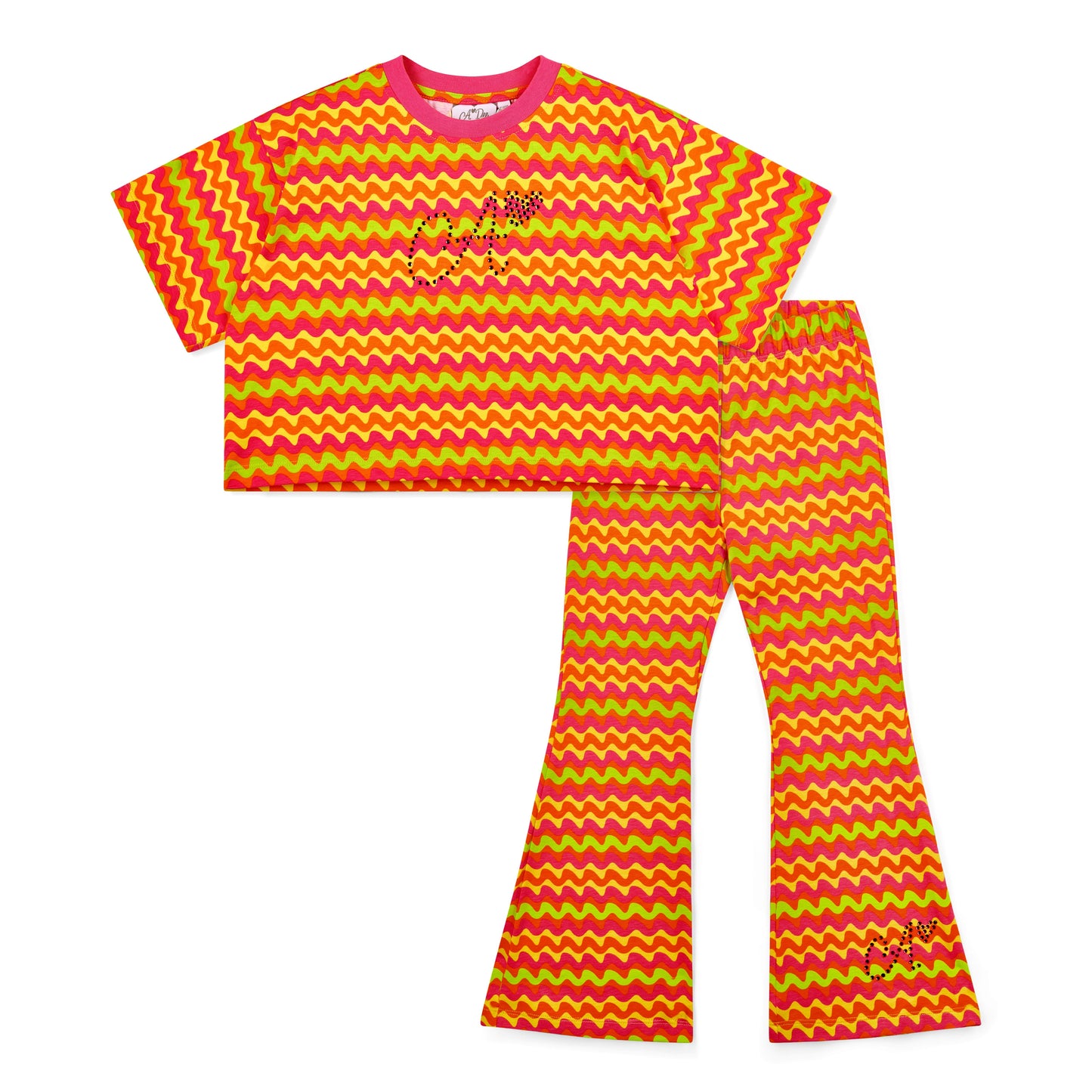 A Dee Thea Zig Zag Flare Legging Set