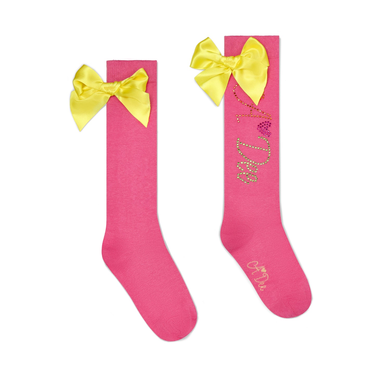 A Dee Tina Bright Pink Knee Socks