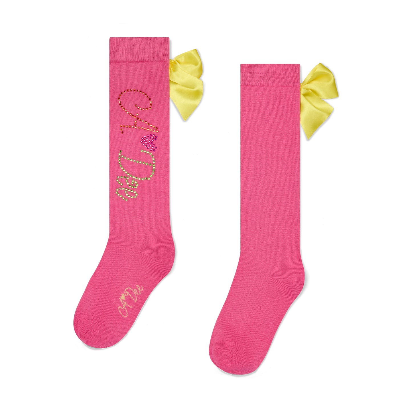 A Dee Tina Bright Pink Knee Socks