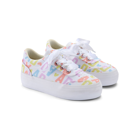 A Dee Patty Initial Print Platform Trainers
