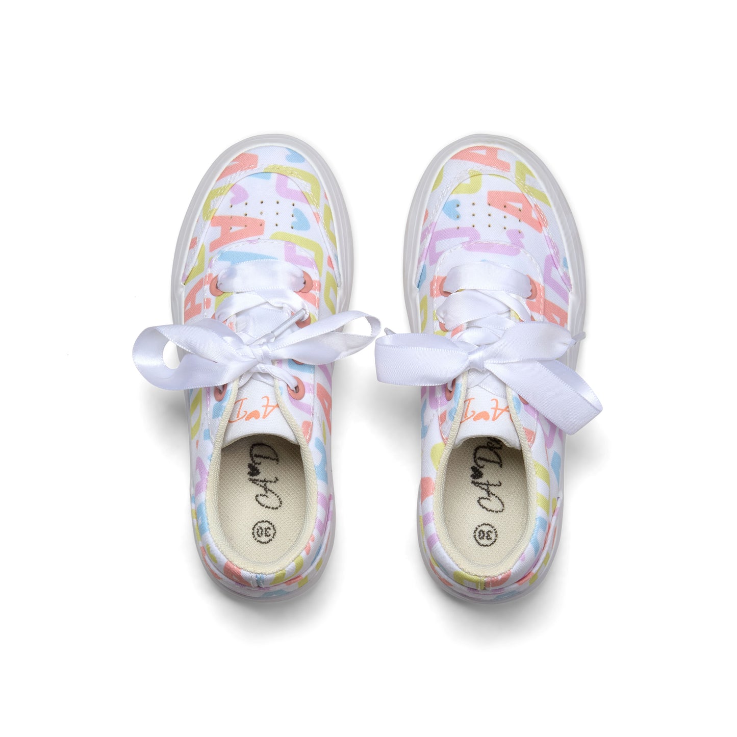 A Dee Patty Initial Print Platform Trainers